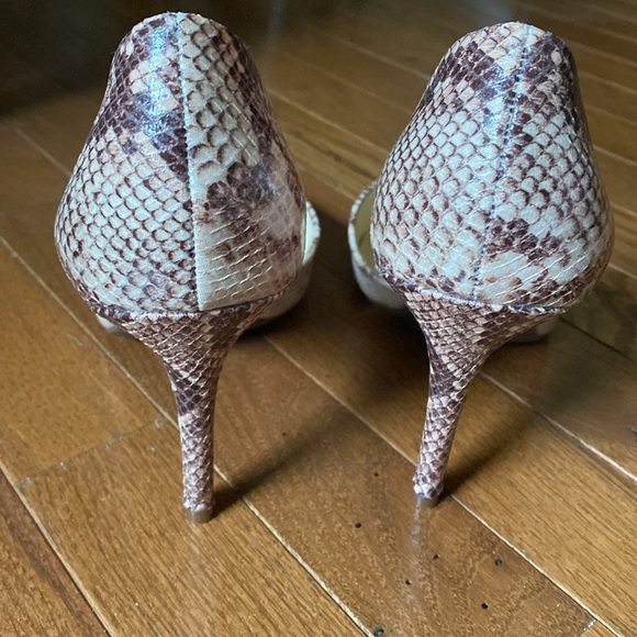 $70 Brown Snakeskin Stiletto Heels Jessica Simpson Prizma D'Orsay Pump 9 - Picture 4 of 8